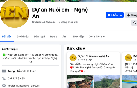Dự án "Nuôi em - Nghệ An": Có dấu hiệu mạo danh Trung tâm Tình nguyện quốc gia