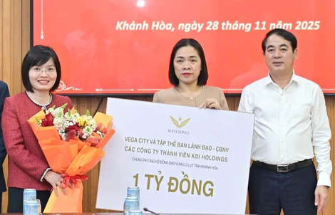 KDI Holdings hỗ trợ đồng bào Khánh Hòa bị ảnh hưởng lũ lụt 1 tỉ đồng