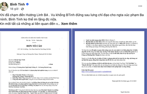 Nghệ sĩ Bình Tinh tố cáo nhiều người