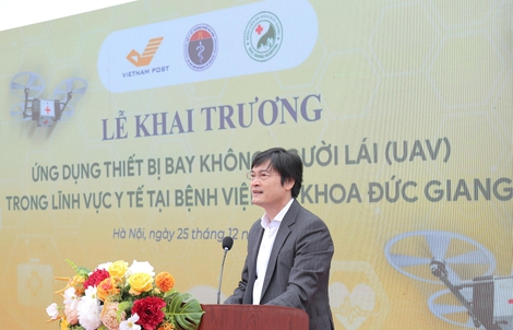 Tân Giám đốc Sở Y tế Hà Nội nói gì tại lễ khai trương UAV vận chuyển thuốc?