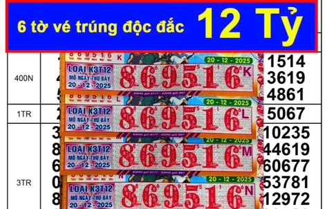 Xổ số miền Nam: Chiều 26-12, thêm một khách hàng trúng độc đắc ở Vĩnh Long