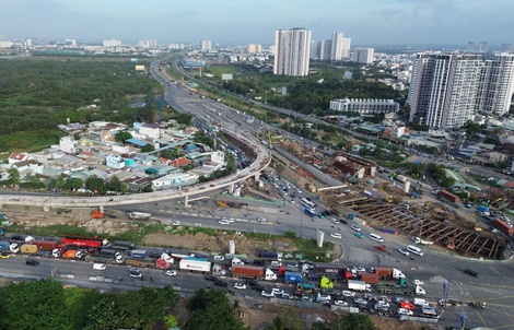 Hình ảnh công trường nút giao An Phú những ngày cuối năm 