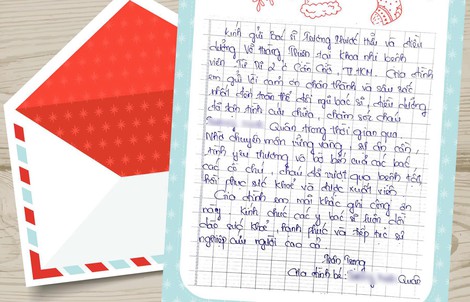 Xúc động dòng thư tay người bệnh cảm ơn y-bác sĩ Bệnh viện Từ Dũ cơ sở 2 tại Cần Giờ