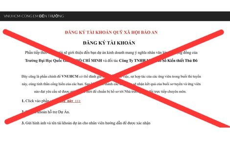 ĐHQG TPHCM thông báo khẩn cảnh báo tình trạng mạo danh