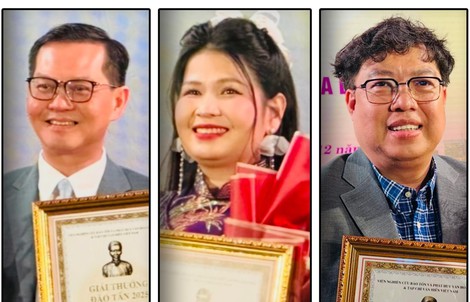 Trung Hiếu, Thanh Hiệp, Hồ Ngọc Trinh được trao giải thưởng Đào Tấn năm 2025