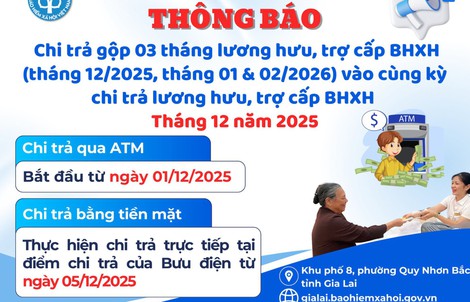Lương hưu, trợ cấp gộp 3 tháng đang đến với người dân 4 tỉnh