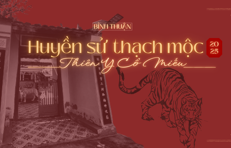 Ly kỳ 4 khối thạch mộc trong ngôi cổ miếu ở Bình Thuận