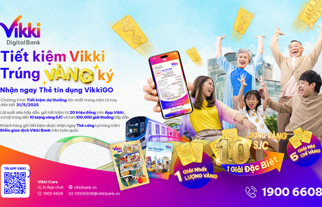 “Tiết kiệm Vikki - Trúng vàng ký”