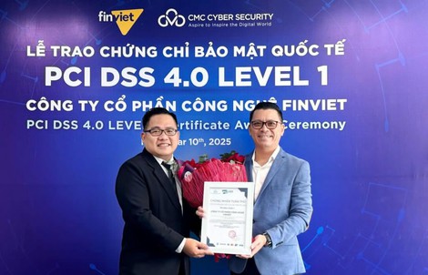 Nhận Chứng chỉ PCI DSS 4.0 Level 1, Finviet bảo đảm an toàn trong các giao dịch tài chính trực tuyến