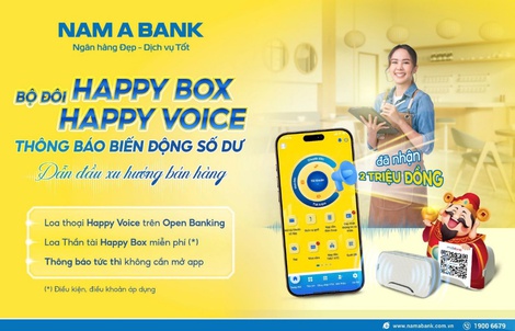 Nam A Bank ra mắt bộ đôi thông báo biến động số dư bằng giọng nói hỗ trợ bán hàng