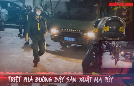 Triệt phá đường dây sản xuất trái phép ma túy