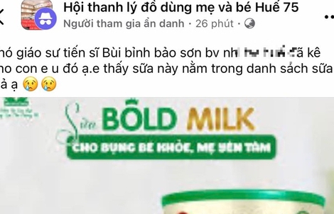 Bị tố bán sữa giả, bác sĩ phòng khám tư ở Huế nói gì?