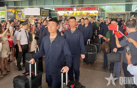 Lực lượng Quân giải phóng nhân dân Trung Quốc đến TP HCM tham gia diễu binh, diễu hành