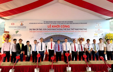 Khởi công dự án cải tạo, sửa chữa Nhà thi đấu TDTT Phú Thọ