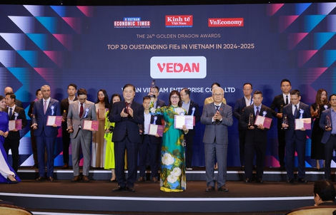 Vedan Việt Nam đón nhận giải thưởng Rồng Vàng 2025