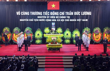 Funeral service held for former State President Tran Duc Luong