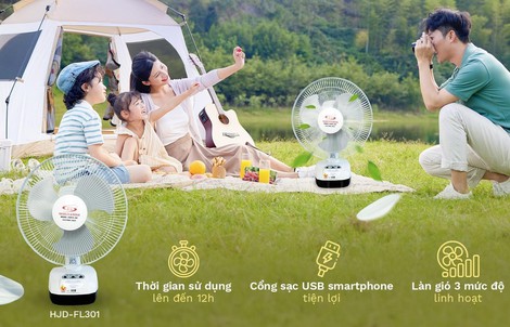 Quạt tích điện – Giải pháp làm mát bền bỉ, tiết kiệm điện cho mọi nhà
