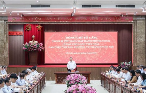 Tổng Bí thư Tô Lâm làm việc với Ban Thường vụ Thành ủy Hà Nội