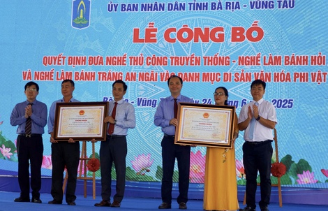 Hai làng nghề ở Bà Rịa - Vũng Tàu được công nhận Di sản văn hóa phi vật thể quốc gia