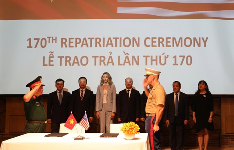 Lễ trao trả hài cốt quân nhân Mỹ lần thứ 170