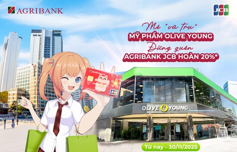 Mưa ưu đãi dành cho chủ thẻ Agribank: "Chi tiêu dễ dàng - Nhận hoàn liền tay cùng Agribank"