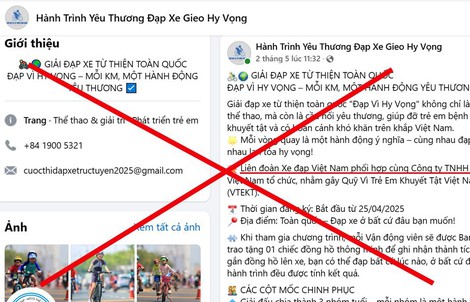 Cảnh báo mạo danh Liên đoàn thể thao để tổ chức giải đua xe đạp, thu phí trái phép