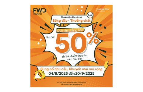 Chương trình khuyến mại “Sống đầy - Thưởng chất” bước sang đợt 2 với ưu đãi đặc biệt từ FWD