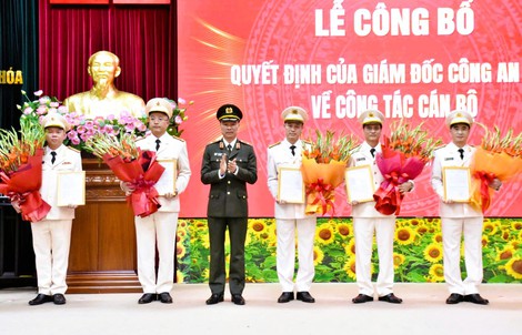 Công an tỉnh Thanh Hóa điều động, bổ nhiệm nhiều cán bộ