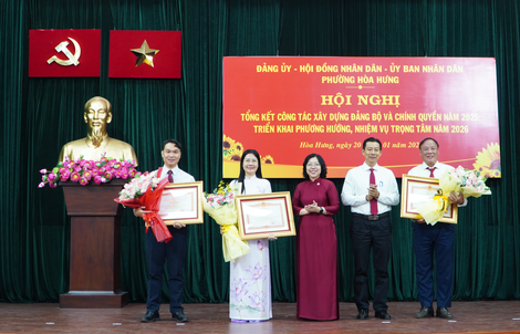 Phường Hòa Hưng là 1 trong 14 địa phương của TPHCM hoàn thành xuất sắc nhiệm vụ năm 2025