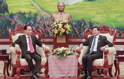 Đặc phái viên của Tổng Bí thư Tô Lâm sang Lào chúc mừng thành công Đại hội Đảng