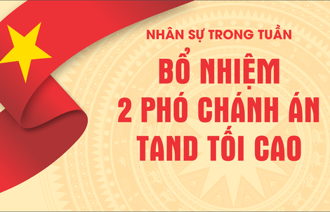 Infographic nhân sự trong tuần: Bổ nhiệm 2 Phó chánh án TAND Tối cao