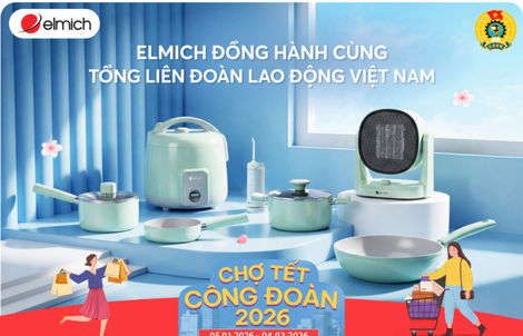 Elmich đồng hành cùng Tổng liên đoàn Lao động Việt Nam trong chương trình Chợ Tết Công Đoàn 2026