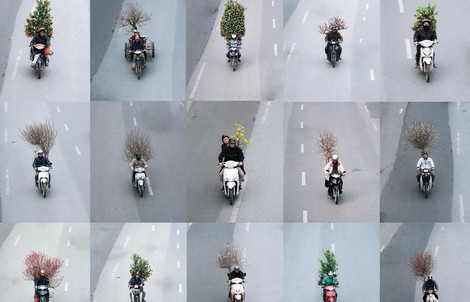 Bộ ảnh “Chở Tết về nhà” chụp trong một buổi chiều gây bão mạng