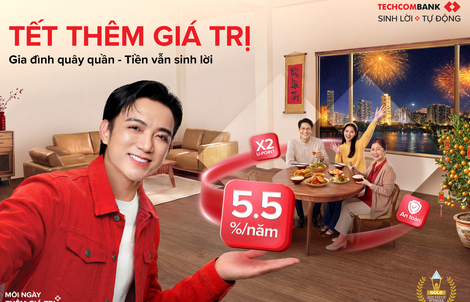 Tiền không thể ngủ yên dịp Tết - Techcombank Sinh Lời Tự Động giúp tối ưu tới 5,5%/năm
