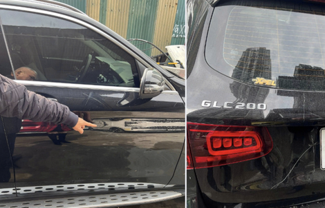 Thông tin mới vụ xe Mercedes bị cào xước, bẻ gương, đập kính khi đỗ trước trung tâm tiếng Anh