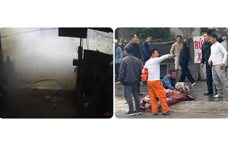 Nổ bình nén khí, 2 người thương vong