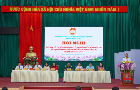 Ứng cử viên Đại biểu Quốc hội và HĐND TPHCM tiếp xúc cử tri
