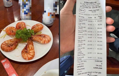 Mạng xã hội tranh luận về dĩa tôm 300.000 đồng ở Phú Quốc dịp Tết