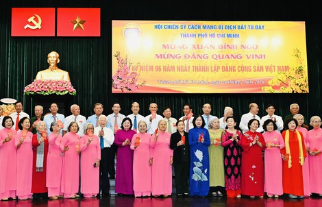 Hội Chiến sĩ cách mạng bị địch bắt tù đày TPHCM họp mặt mừng Xuân, mừng Đảng