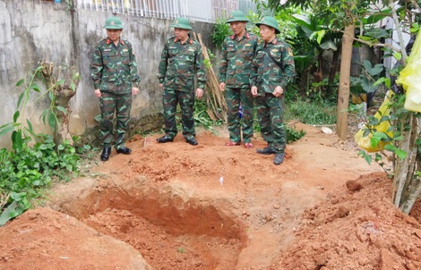 Quảng Trị: Phát hiện hài cốt liệt sĩ an táng trong hòm đạn