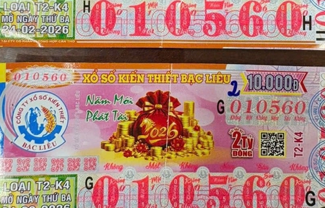 Xổ số miền Nam: Một đại lý liên tục bán trúng độc đắc đài Bạc Liêu