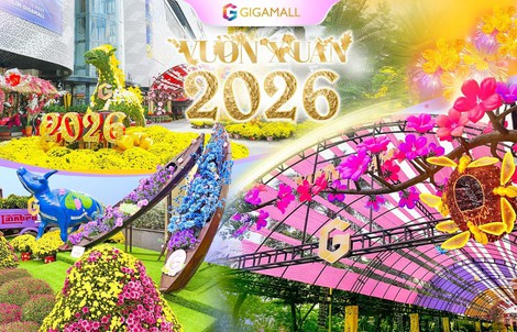 Hi Tech Hi Tết Gigamall 2026 - Đường hoa Tết Công Nghệ đầu tiên tại TP HCM