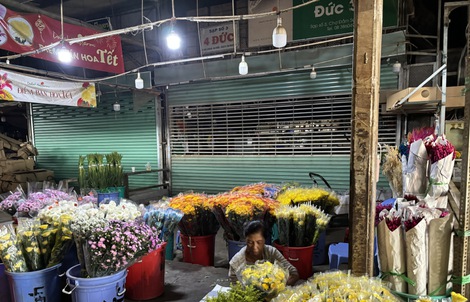 Hình ảnh khác lạ tại chợ hoa sỉ lớn nhất TPHCM trước Tết