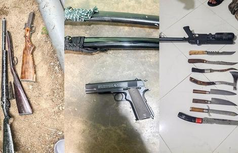 Đường dây ma túy ở Khánh Hòa, Lâm Đồng bị đánh sập, lộ kho vũ khí chôn sau nhà
