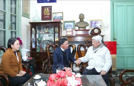 Thường trực Ban Bí thư Trần Cẩm Tú chúc Tết các nguyên lãnh đạo Đảng, Nhà nước