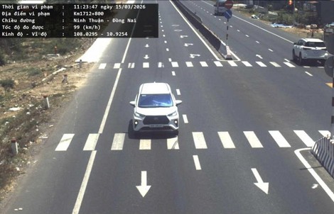 Vi phạm tốc độ, hàng loạt ô tô bị "dính" camera phạt nguội trên Quốc Lộ 1