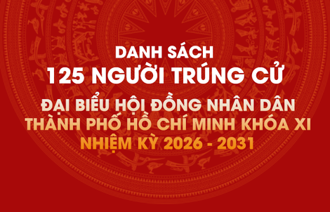 [Infographic] Danh sách 125 người trúng cử Đại biểu HĐND TPHCM khóa XI, nhiệm kỳ 2026 - 2031