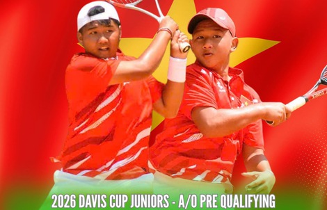 Tuyển quần vợt U16 Việt Nam chỉ 2 thành viên, vẫn giành vé vào vòng loại cuối Davis Cup Junior 2026