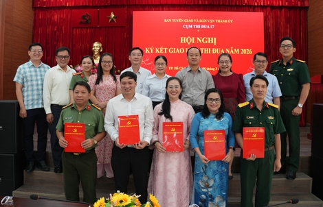Cụm thi đua 17 - Ban Tuyên giáo và Dân vận Thành ủy TPHCM ký kết giao ước thi đua năm 2026