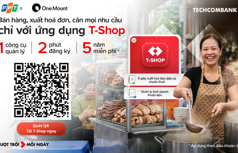 Techcombank ra mắt ứng dụng T-Shop giúp hộ kinh doanh quản lý bán hàng vượt trội